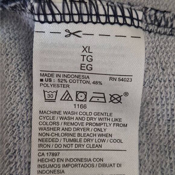 Old Navy Womens Tie Dye Box Sweatshirt Short Cap Sleeve Midriff Tie Front XL - Picture 9 of 11